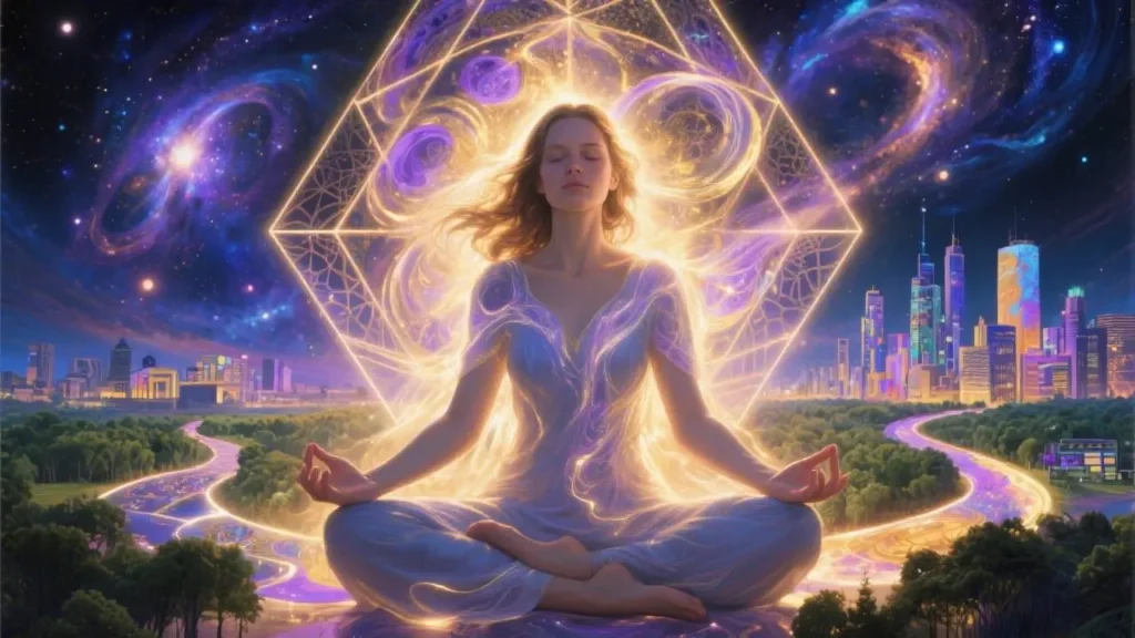 person meditation on law of attraction manifestation