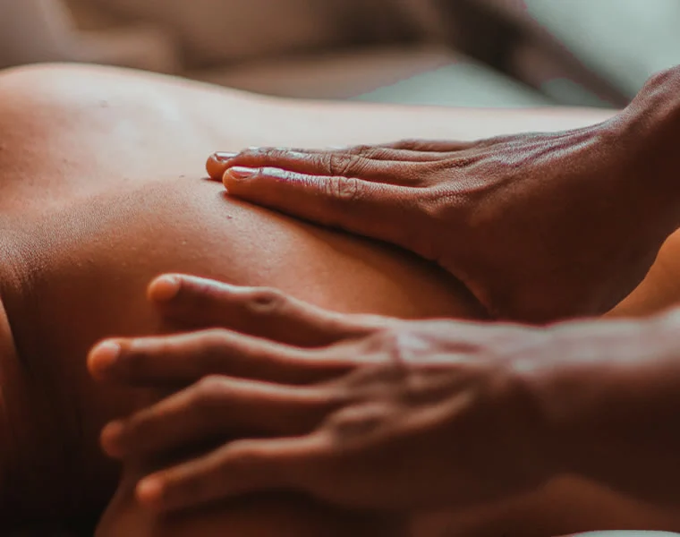 Massage: Hands on Body being Massaged
