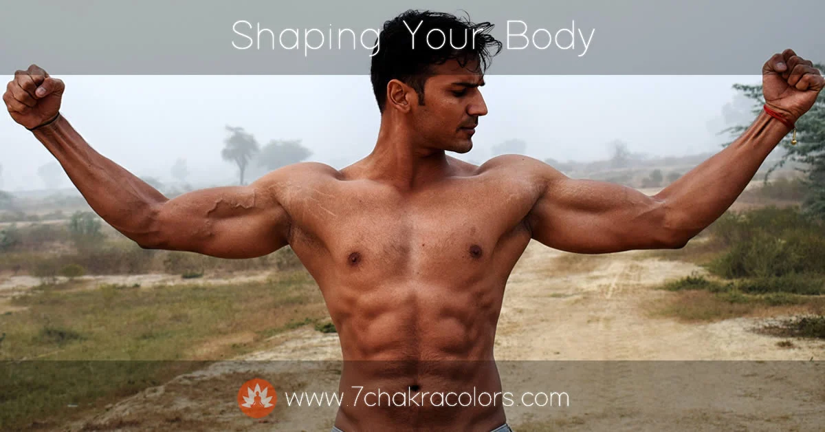 a man flexing his muscles