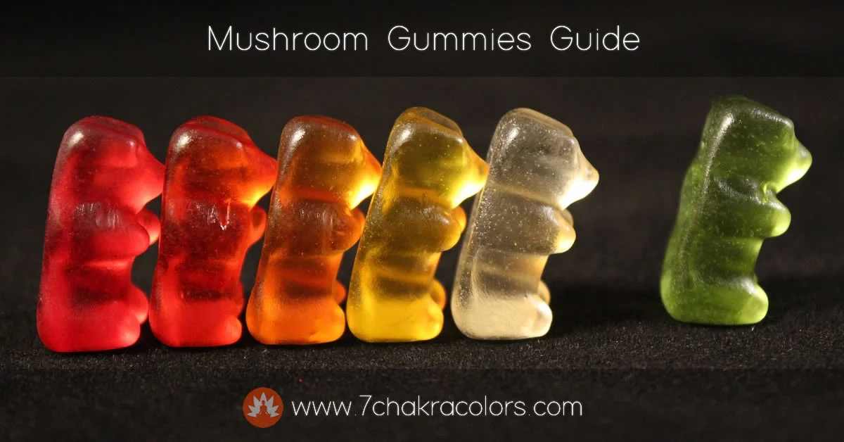 a row various colored of gummy bears