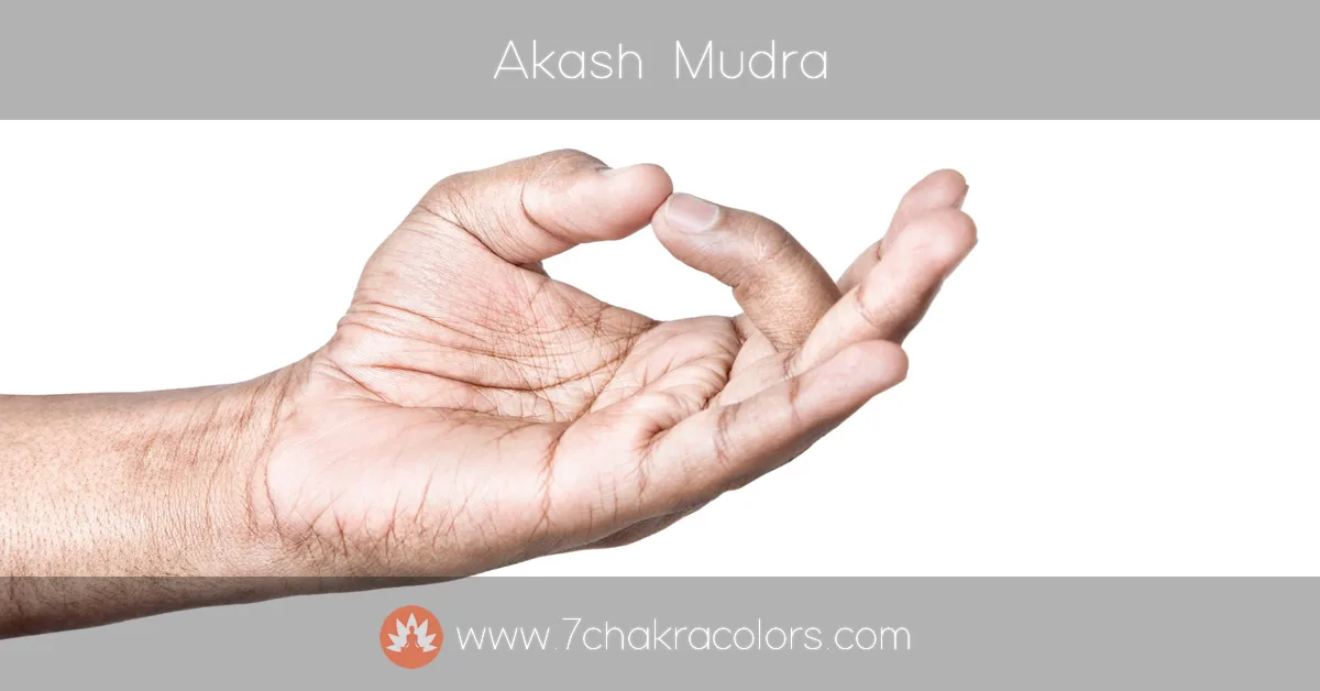 image of hand performing akash mudra hand pose - instructional image - featured canvas image