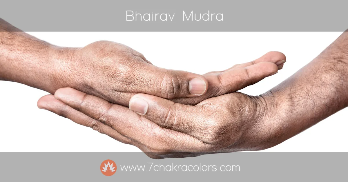 image of hand performing bhairav mudra hand pose - instructional image - featured canvas image