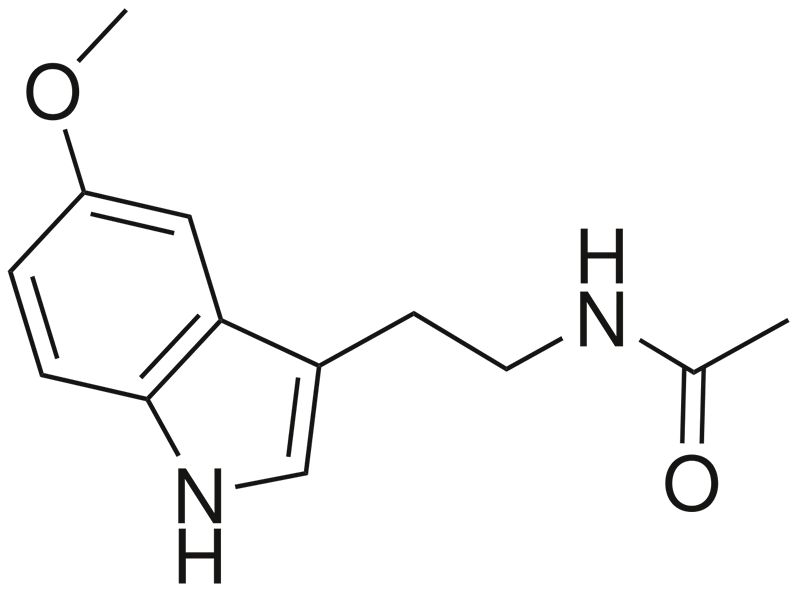 diagram of melatonin molecule structure