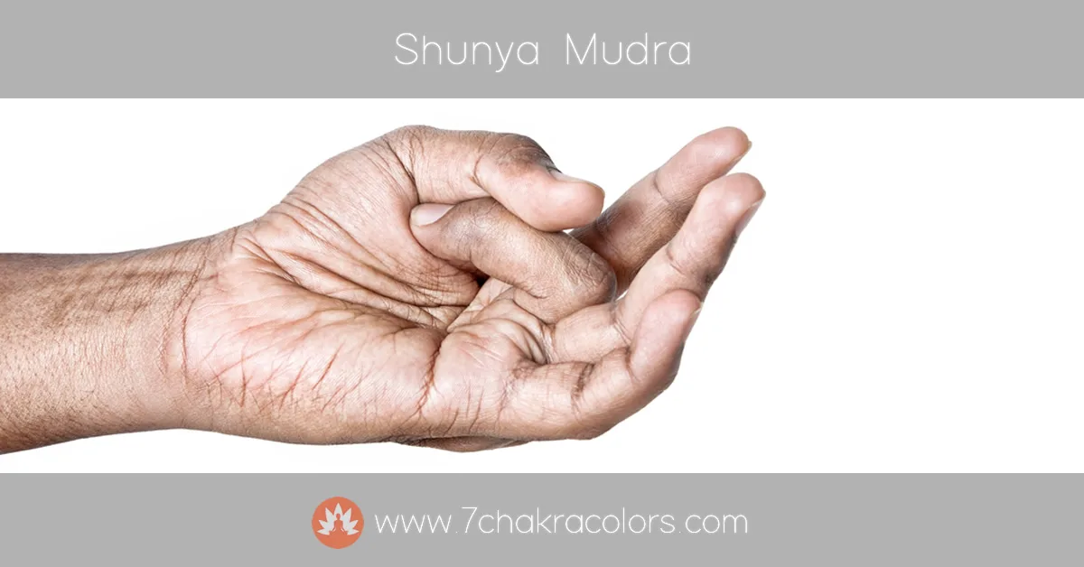 Bend the middle finger and press it down with the thumb, while the other fingers remain extended.