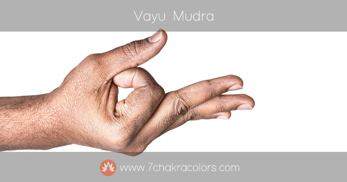 image of hand performing vayu mudra hand pose - instructional image - featured canvas image