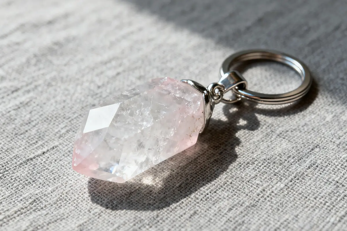 Albite Crystal Keychain