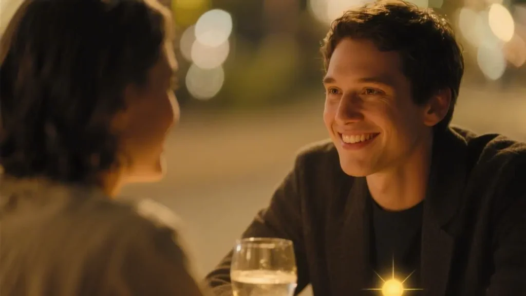 portrait of a person on a date looking at their partner