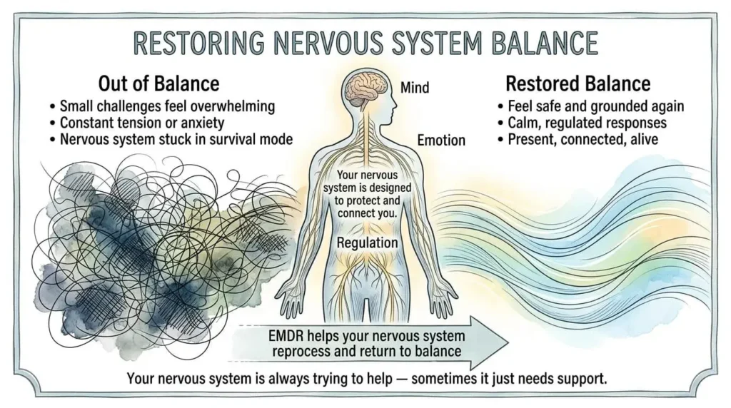 EMDR restoring nervous system infographic