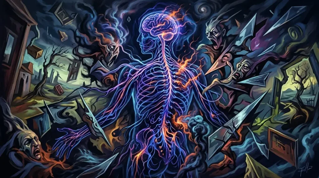 overwhelmed nervous system illustration