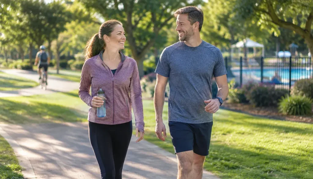 Adults maintaining a consistent moderate physical activity routine through walking