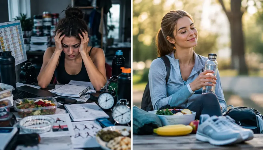 Contrast between extreme health changes and sustainable daily habits