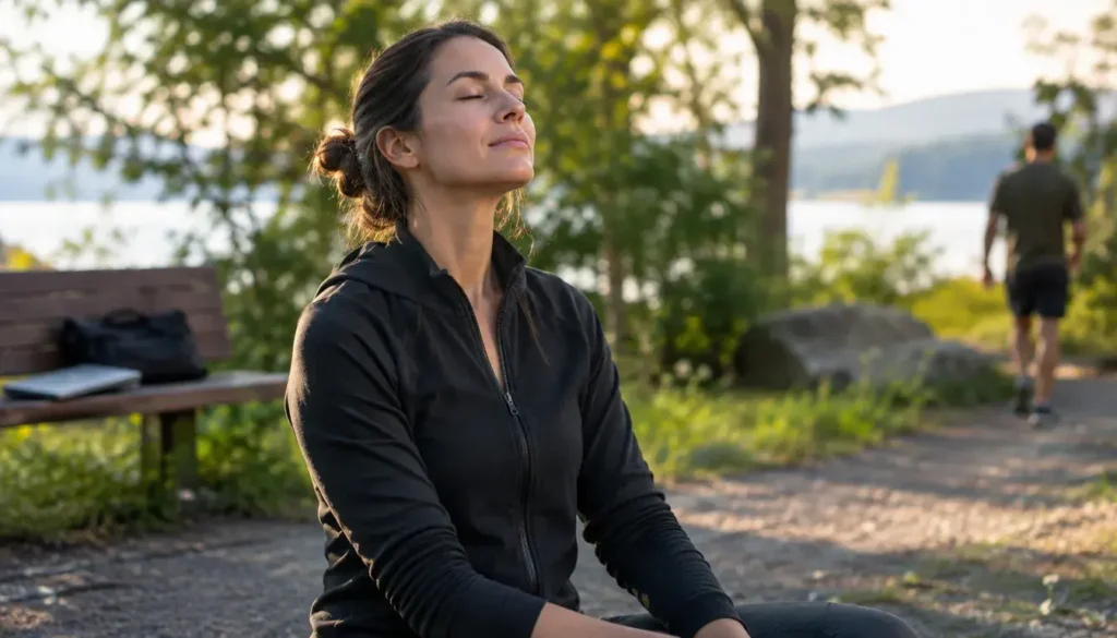 Deep breathing and outdoor recovery for daily stress management